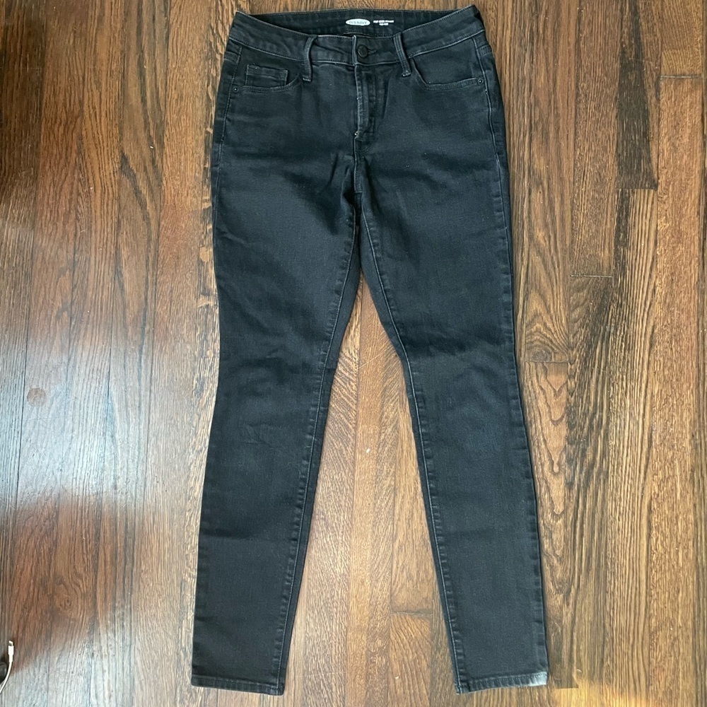 Old navy pop icon skinny mid rise black jeans